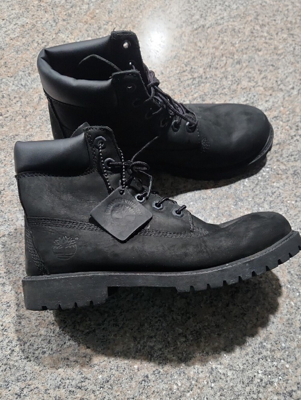 Jr Timberland® Premium 6-Inch Waterproof Boot Size 7 Black Nubuck